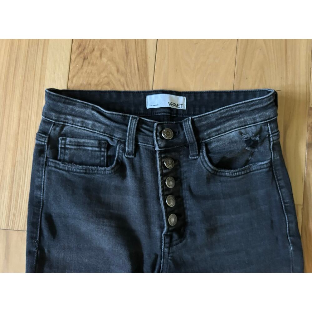 Vervet Dark Gray Skinny Jeans High Waist Women 26 - Picture 6 of 6